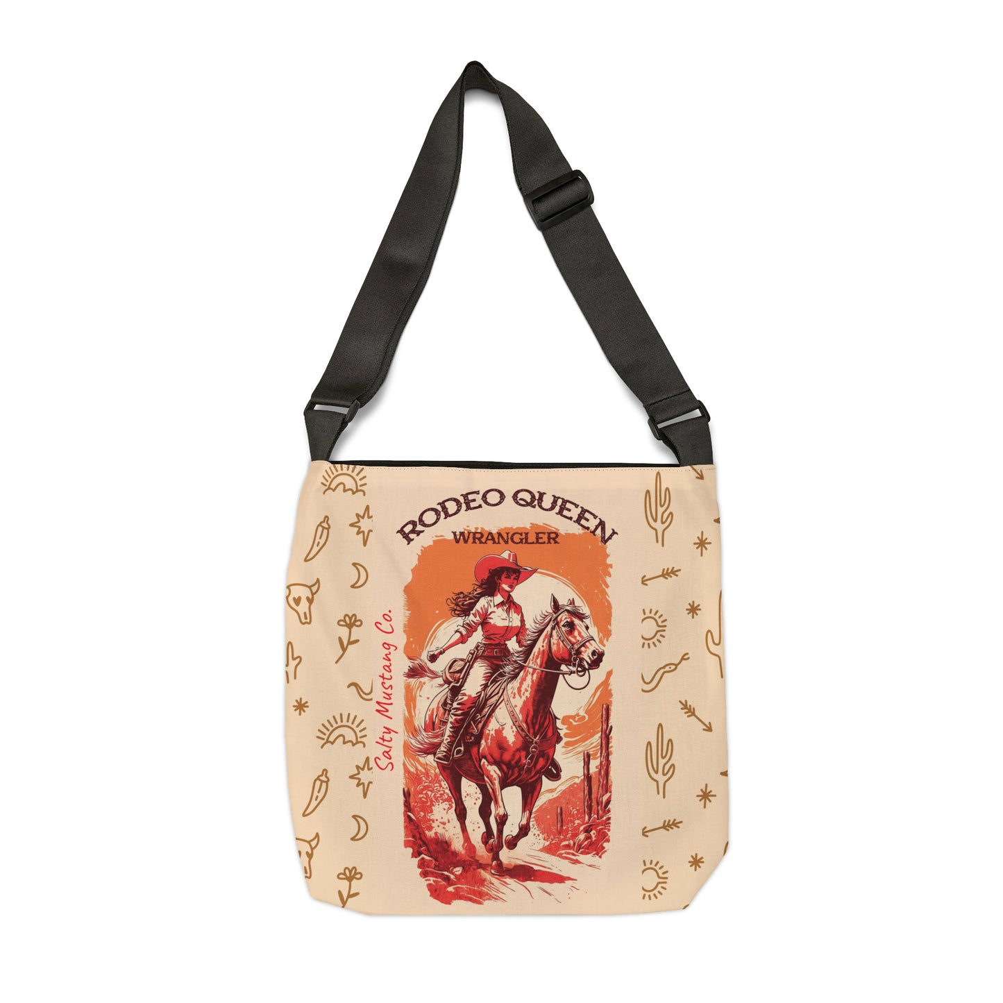 Two Sided Vintage Cowgirl Adjustable Tote Bag (AOP)