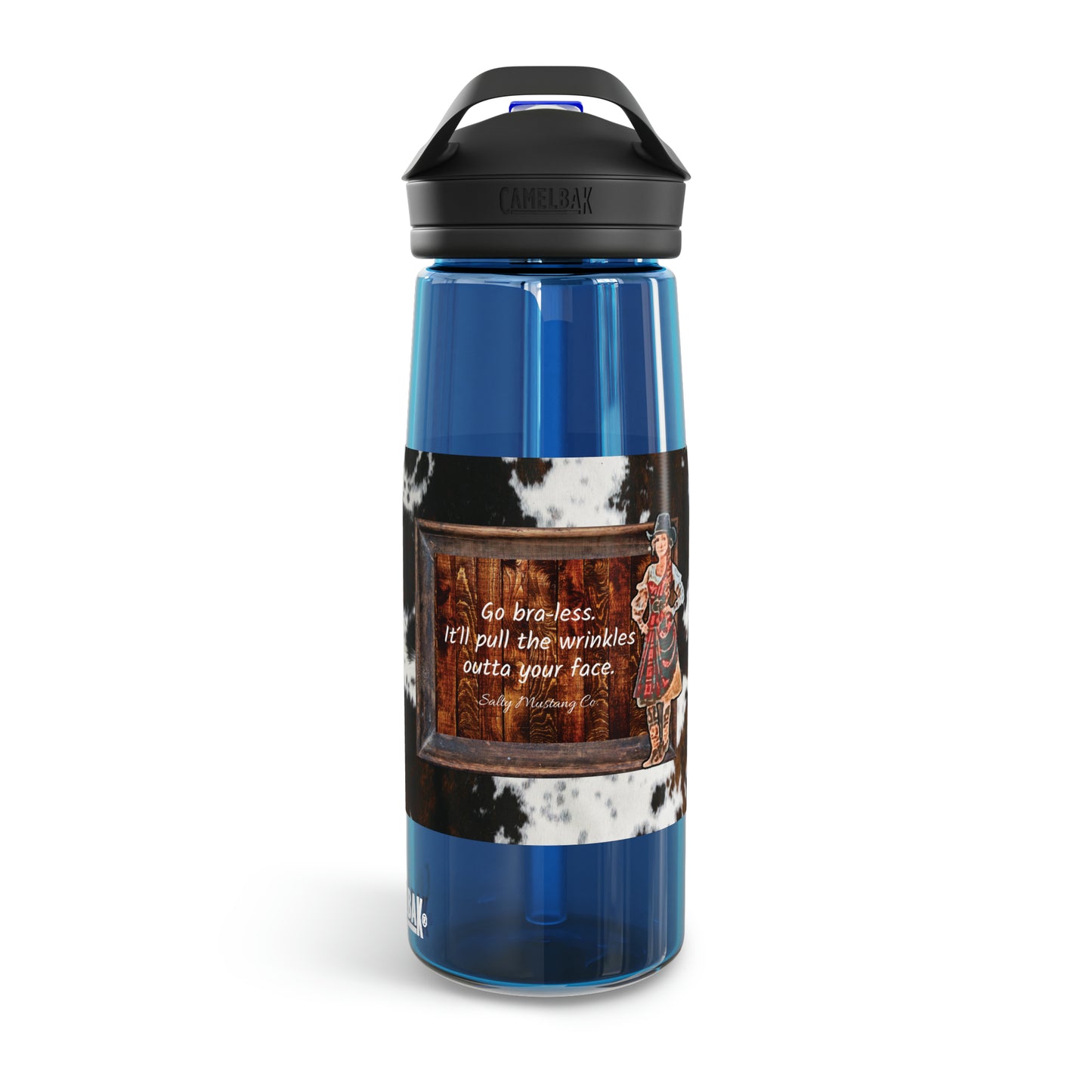 Punchy Queen "Go Bra-less. It'll Pull The Wrinkles Out Of Your Face." CamelBak Eddy® Water Bottle, 20oz\25oz