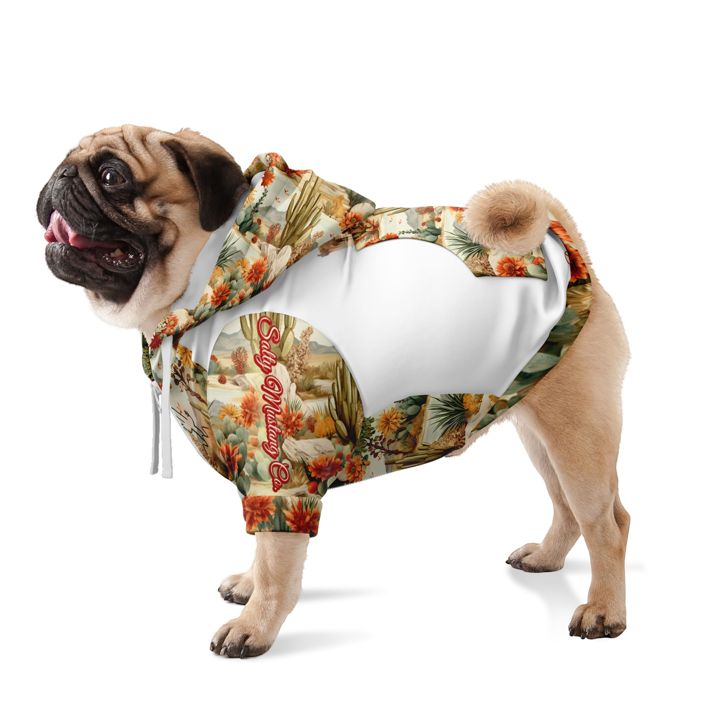 Rose Queen Fashion Dog Zip-Up Hoodie