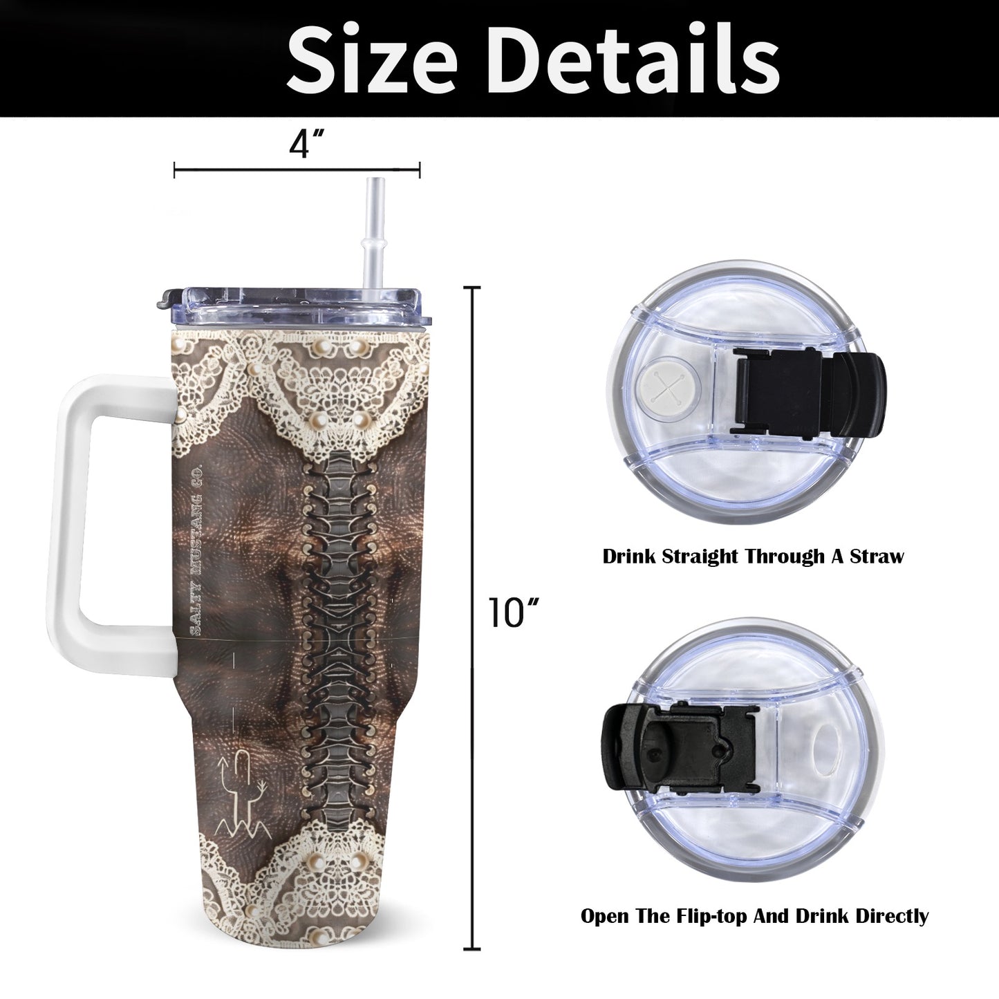 Leather & Lace 40 oz Tumbler