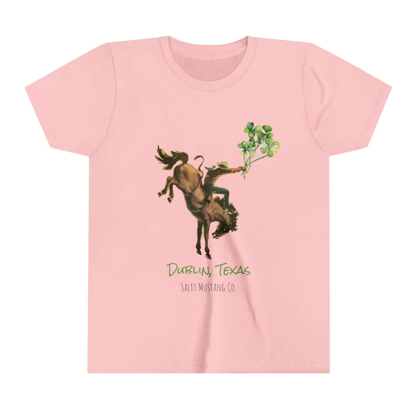 Dublin, Texas Bronc Rider Shamrock Youth Tee