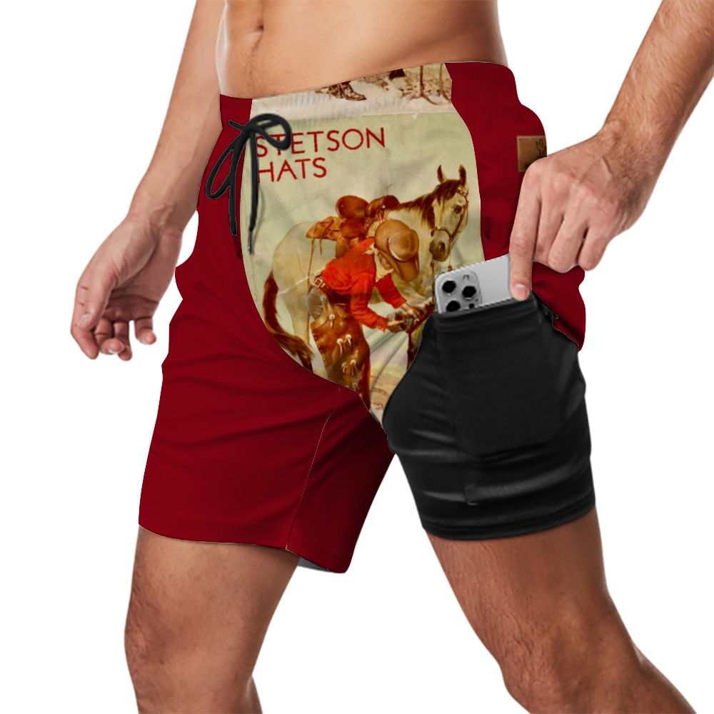 Sound Feet Stetson Poster Men's Mesh Lining Fast Drying Swim Trunks