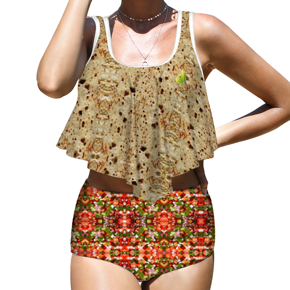 Fiesta Women's Two Piece Ruffled Swimsuit