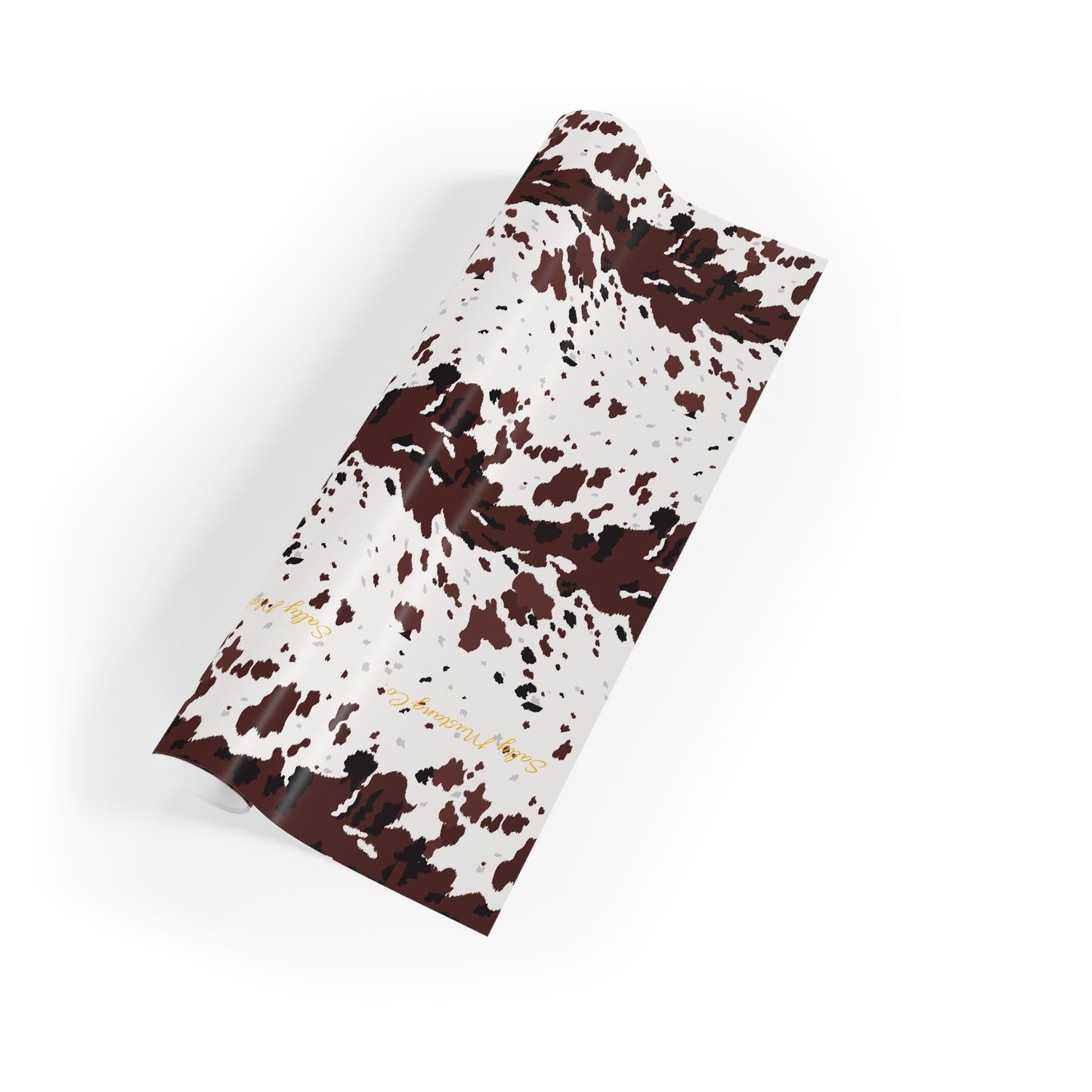 Cowhide Print Gift Wrapping Paper Rolls, 1pc