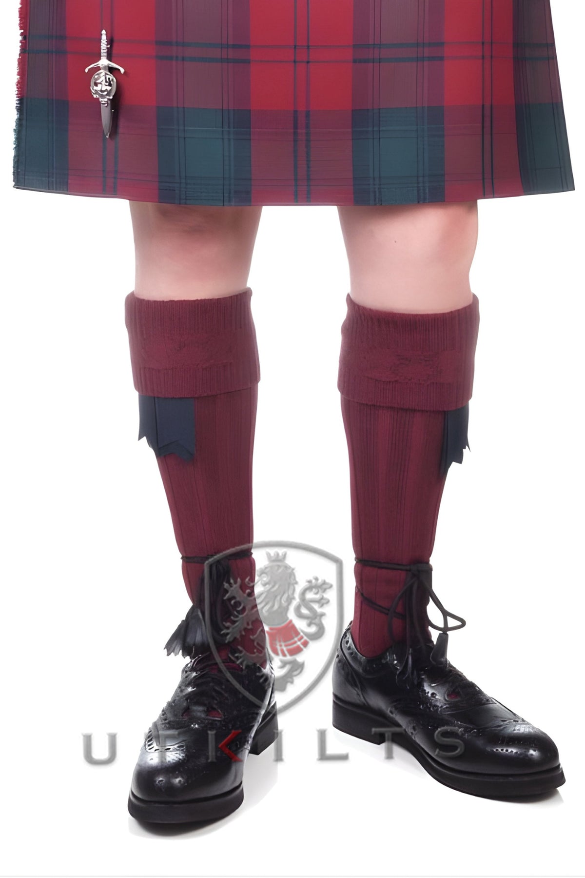 Kilt Hose – Inverloch, Burgundy