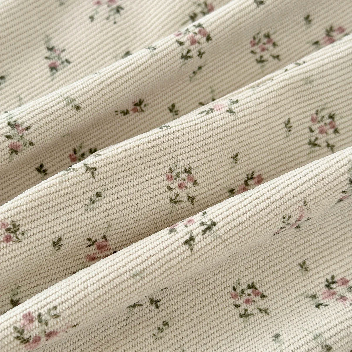 Floral Corduroy Dungarees Jumpsuit