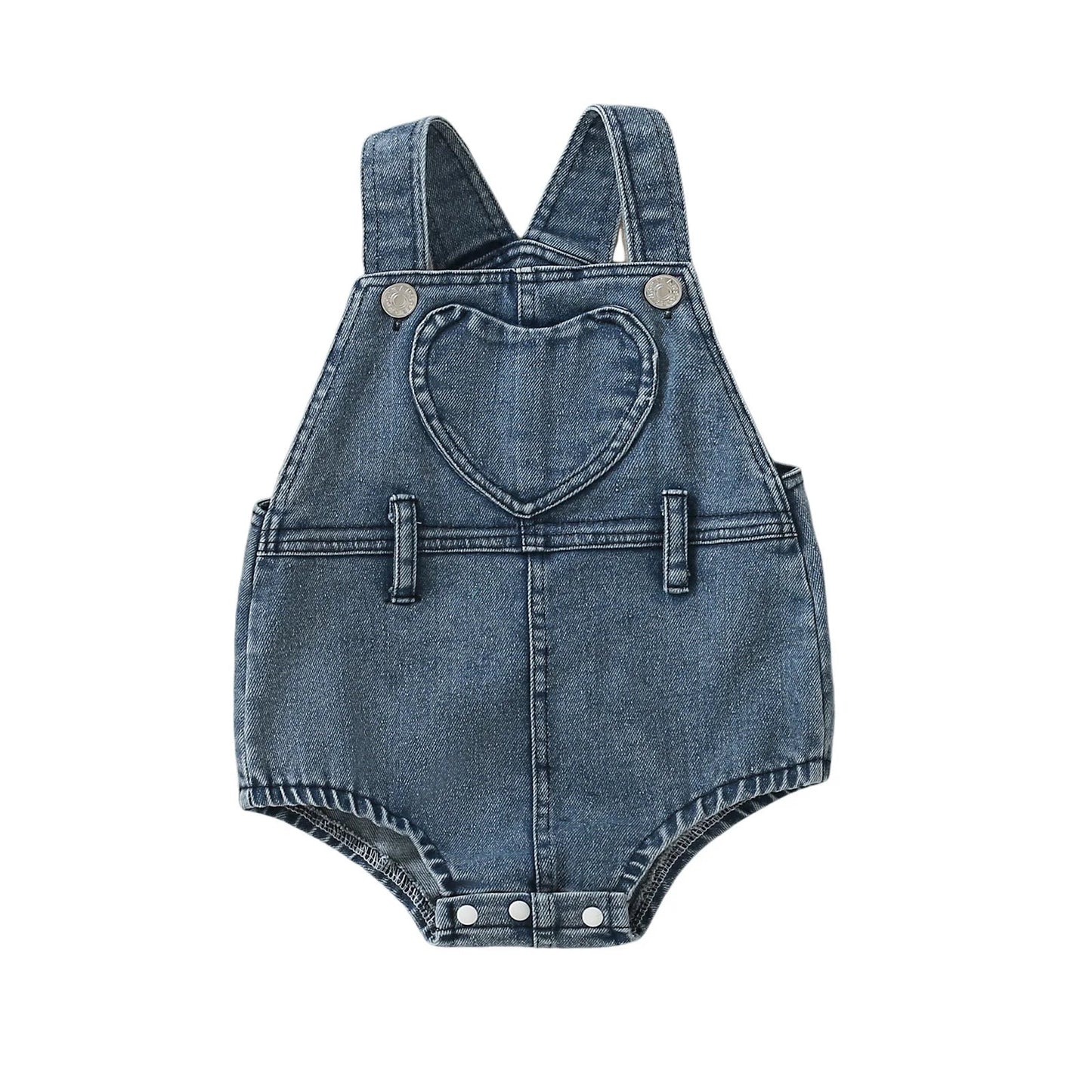 Denim Pocketed Romper