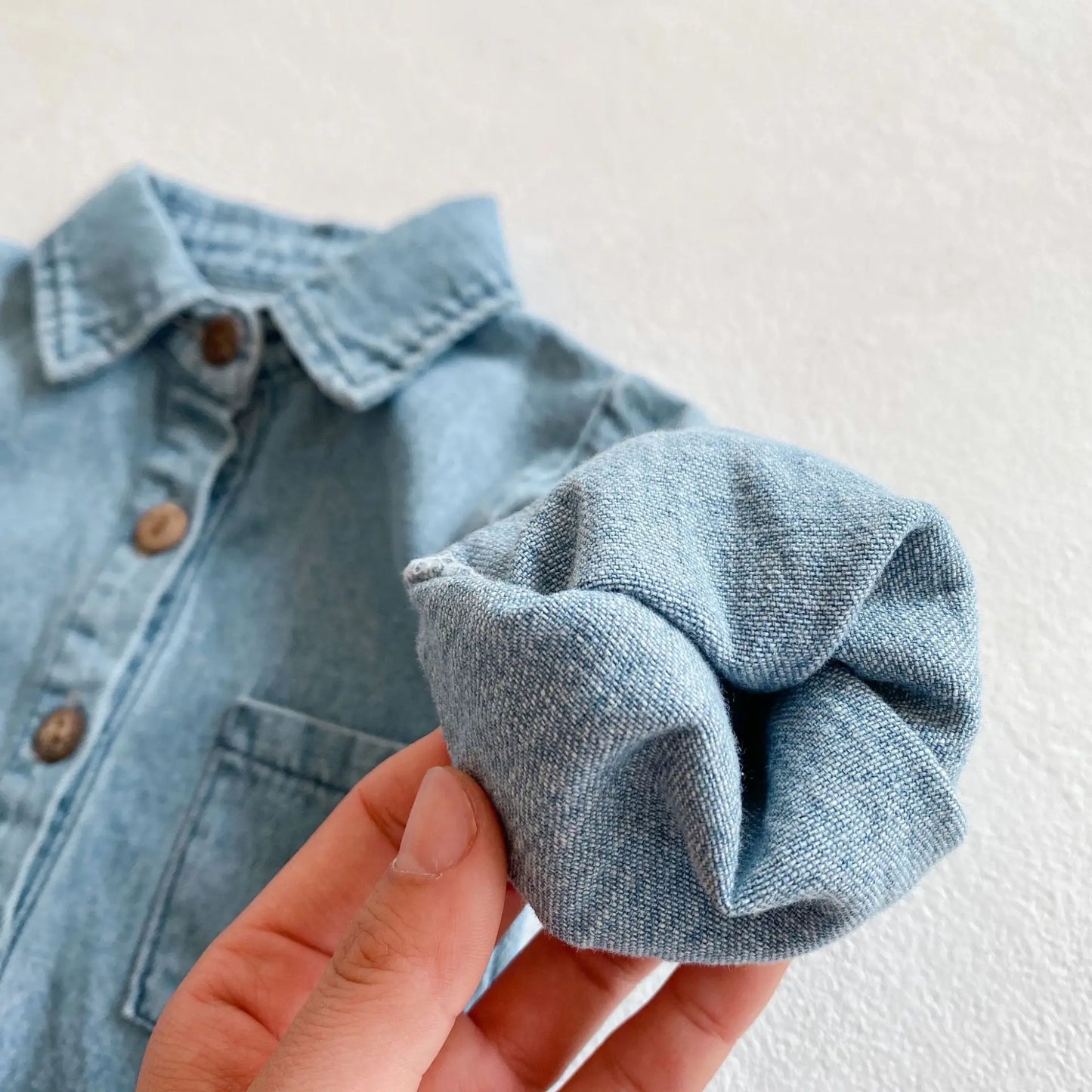 Long Sleeve Denim Bodysuit