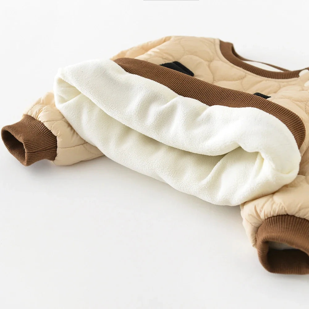 Cartoon Dog Padded Pants Set