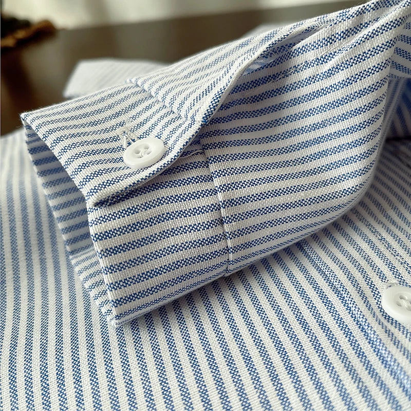 Stripe Button Up Dog Patch Shirt