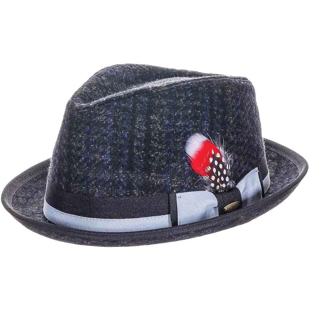Scala Regent - Tweed Wool Felt Fedora Hat