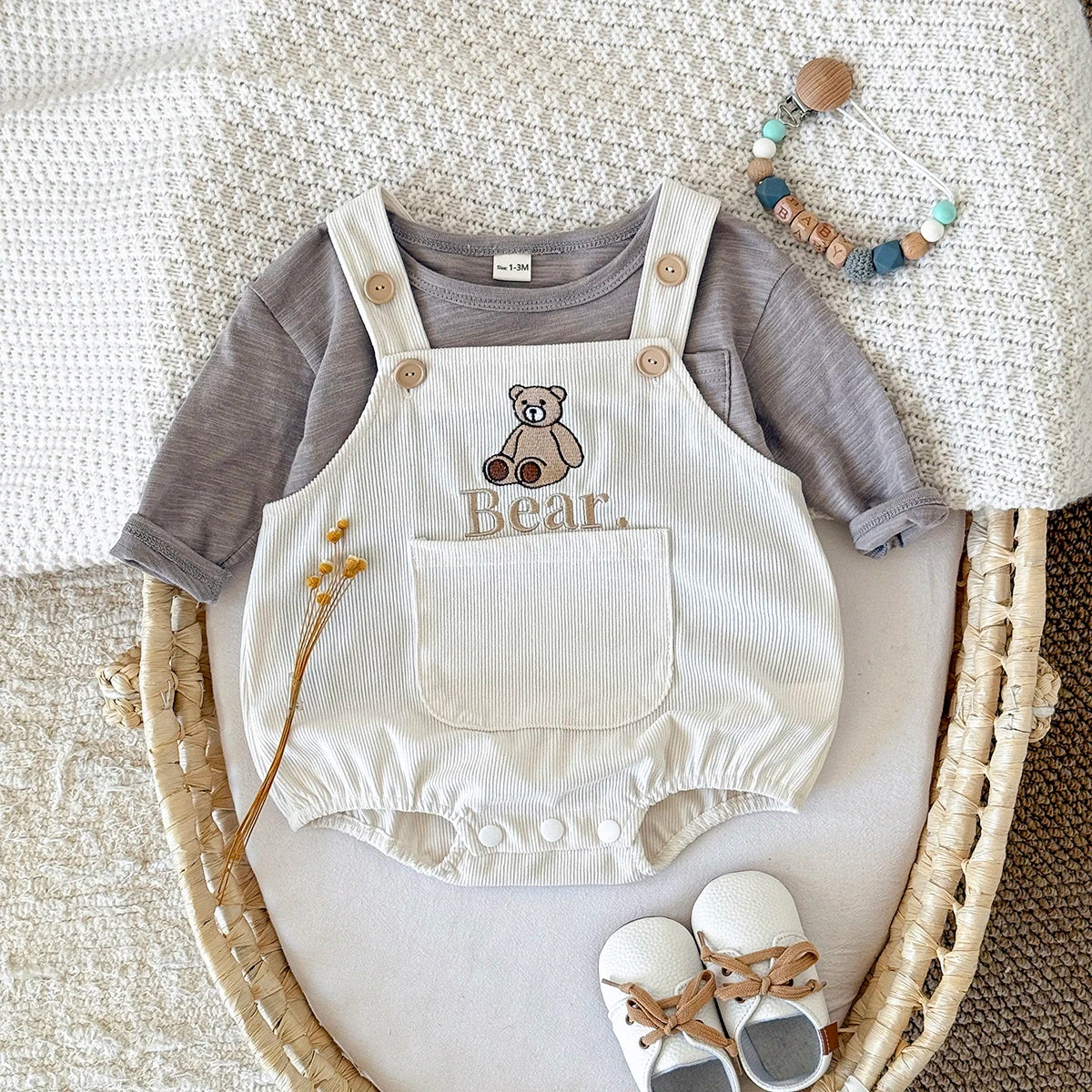 Corduroy Teddy Bear Romper