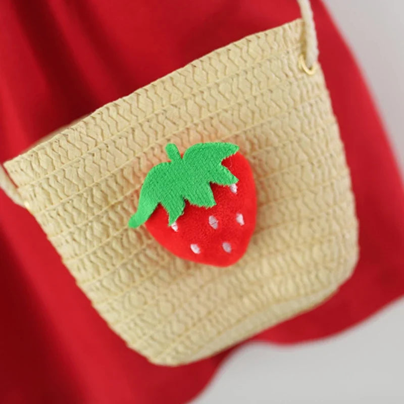 Strawberry Crochet Dress w Bag