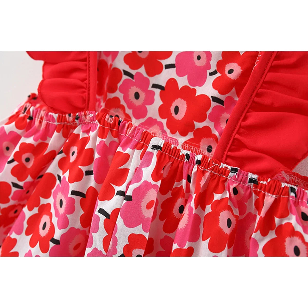 Fly Sleeve Floral Dress W Bag