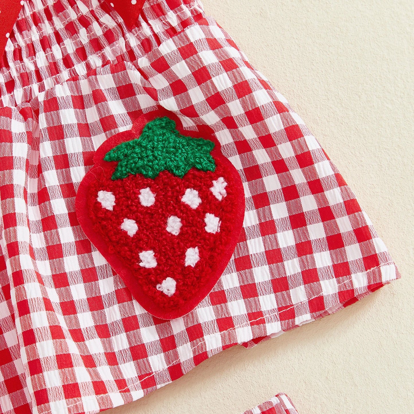 Plaid Polka Dot Strawberry Set