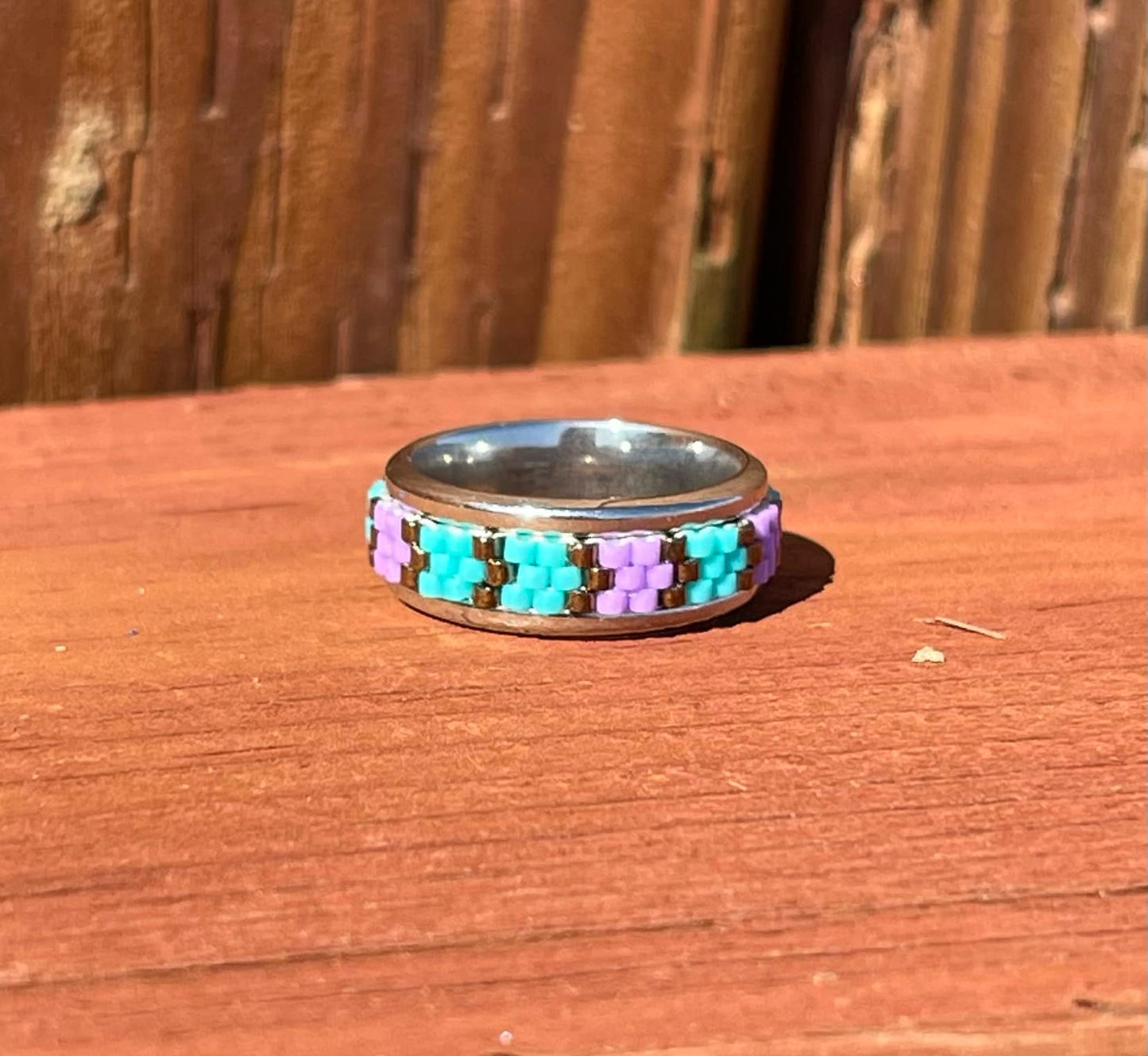 Stainless Steel Hand Beaded Rings