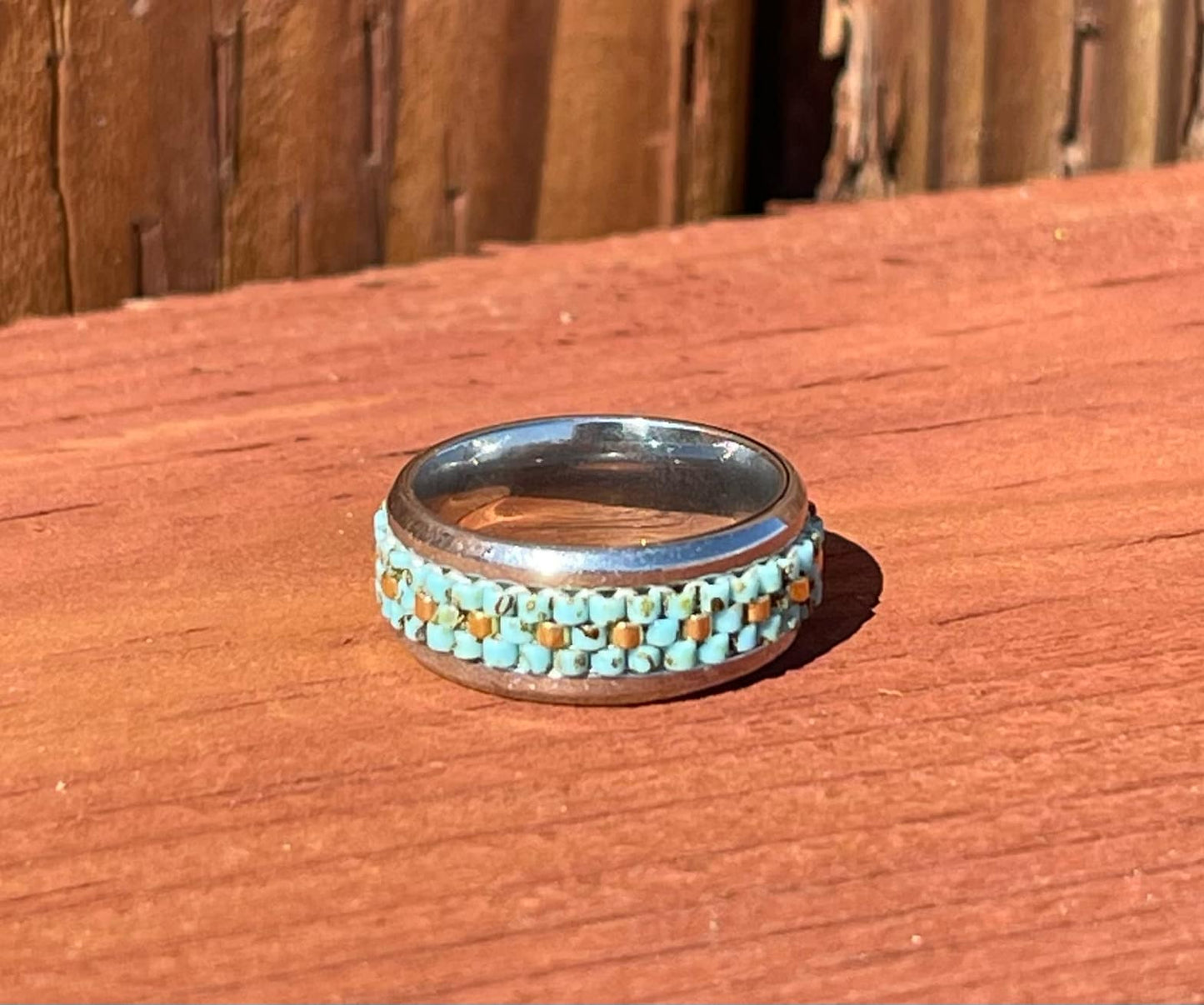 Stainless Steel Hand Beaded Rings