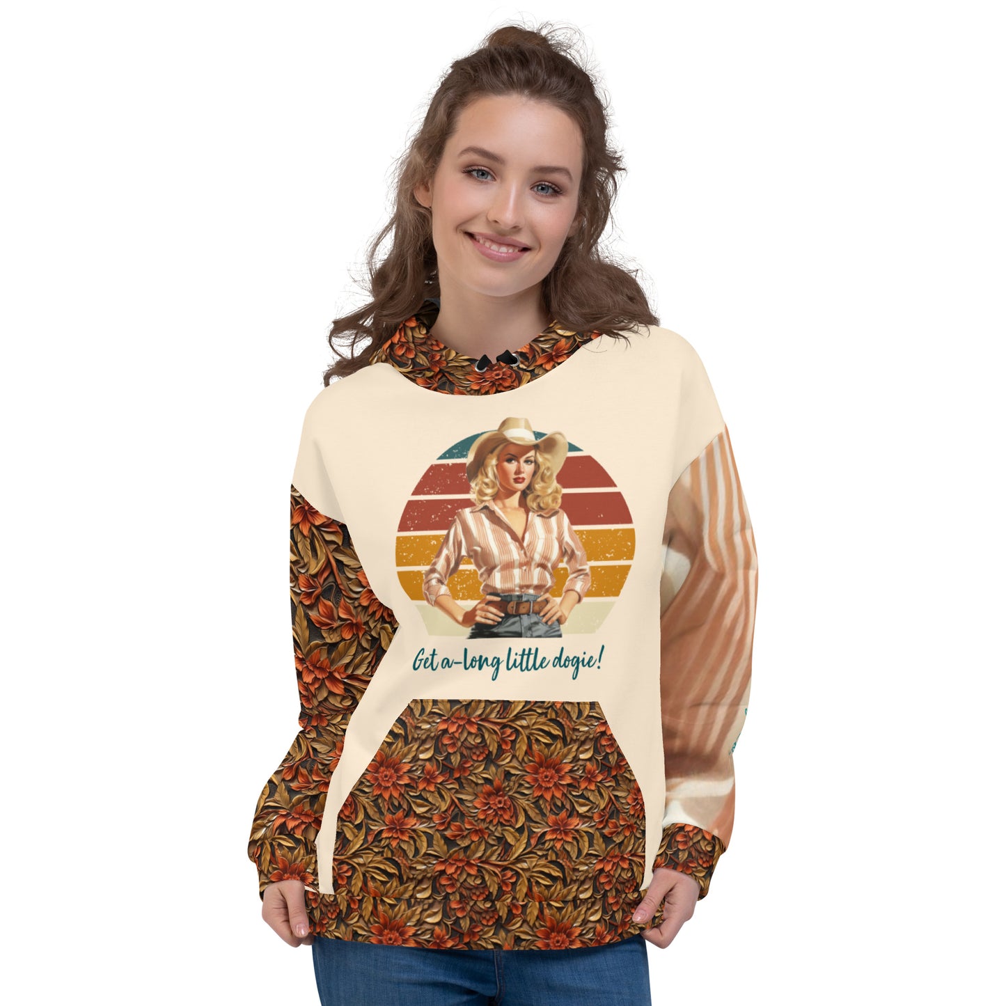 Retro Get A-long Little Dogie; I’m gettin’! I’m gettin’! Unisex Hoodie