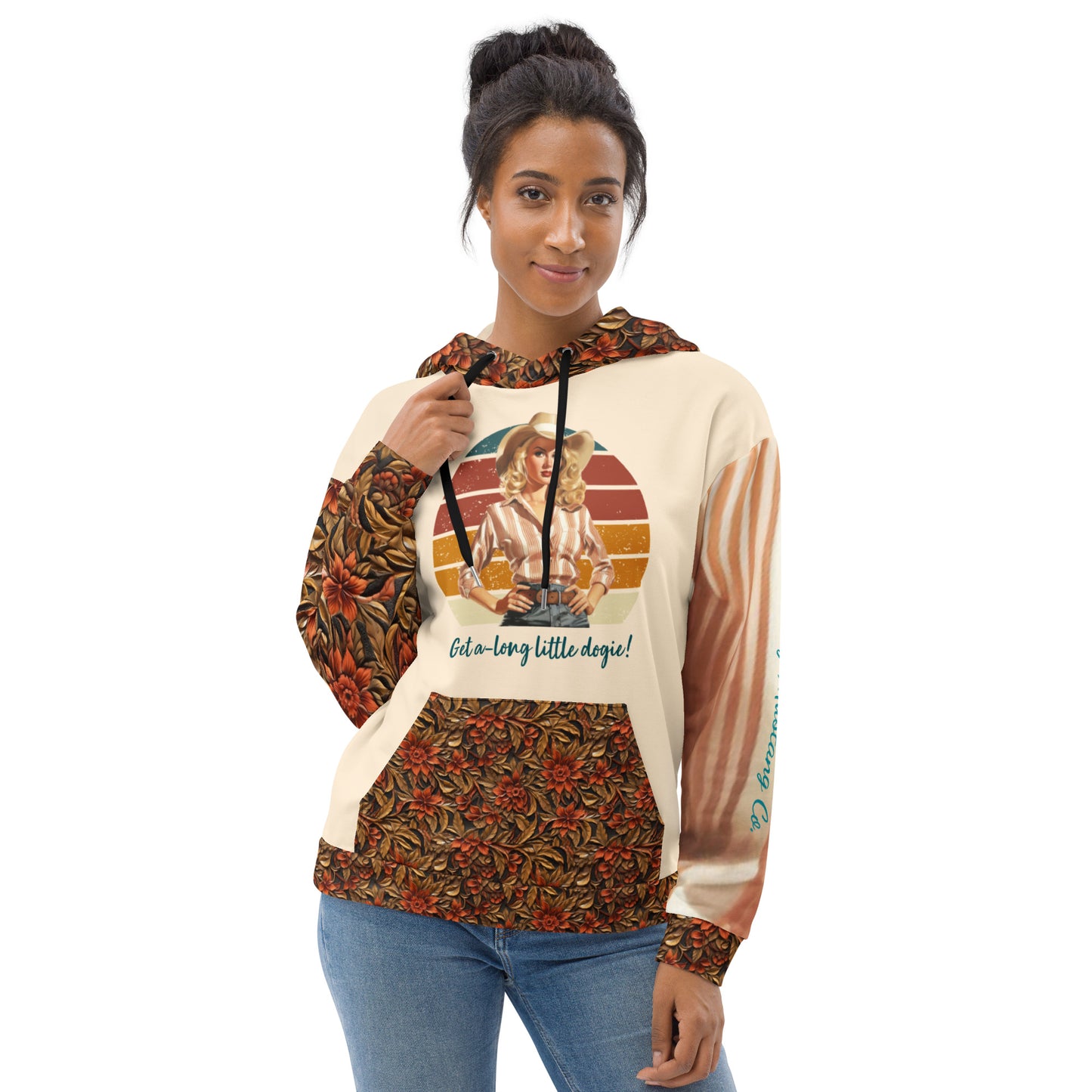 Retro Get A-long Little Dogie; I’m gettin’! I’m gettin’! Unisex Hoodie