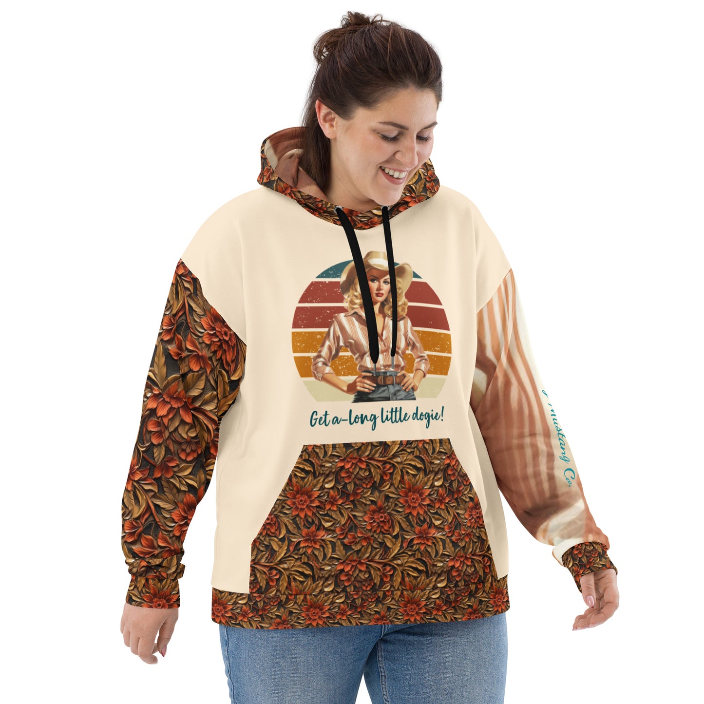 Retro Get A-long Little Dogie; I’m gettin’! I’m gettin’! Unisex Hoodie