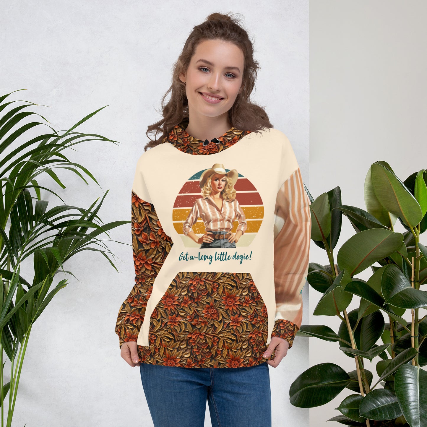 Retro Get A-long Little Dogie; I’m gettin’! I’m gettin’! Unisex Hoodie