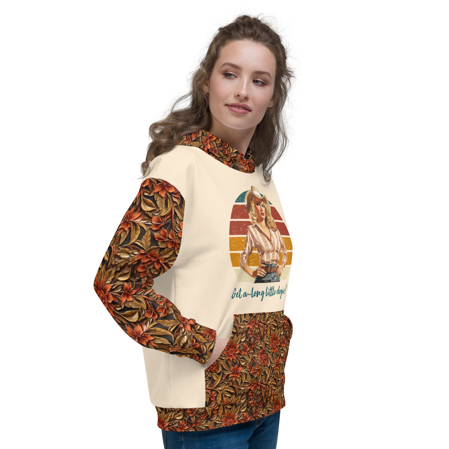 Retro Get A-long Little Dogie; I’m gettin’! I’m gettin’! Unisex Hoodie