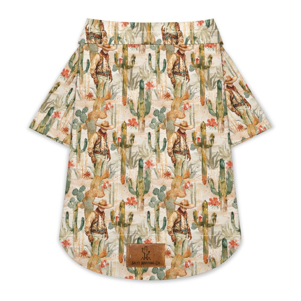 Brewster County Cowboy Button Down Pet shirt