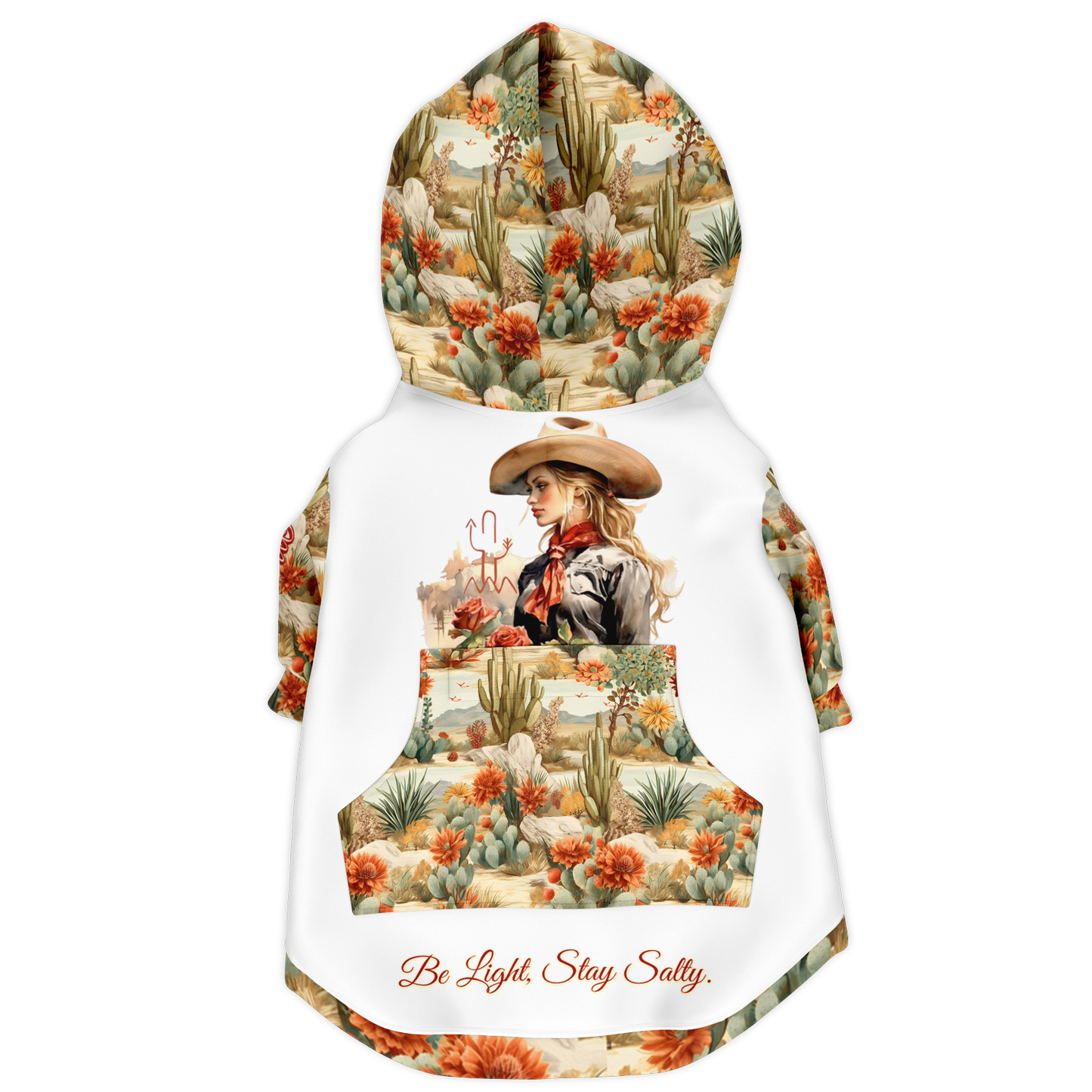 Rose Queen Fashion Dog Zip-Up Hoodie