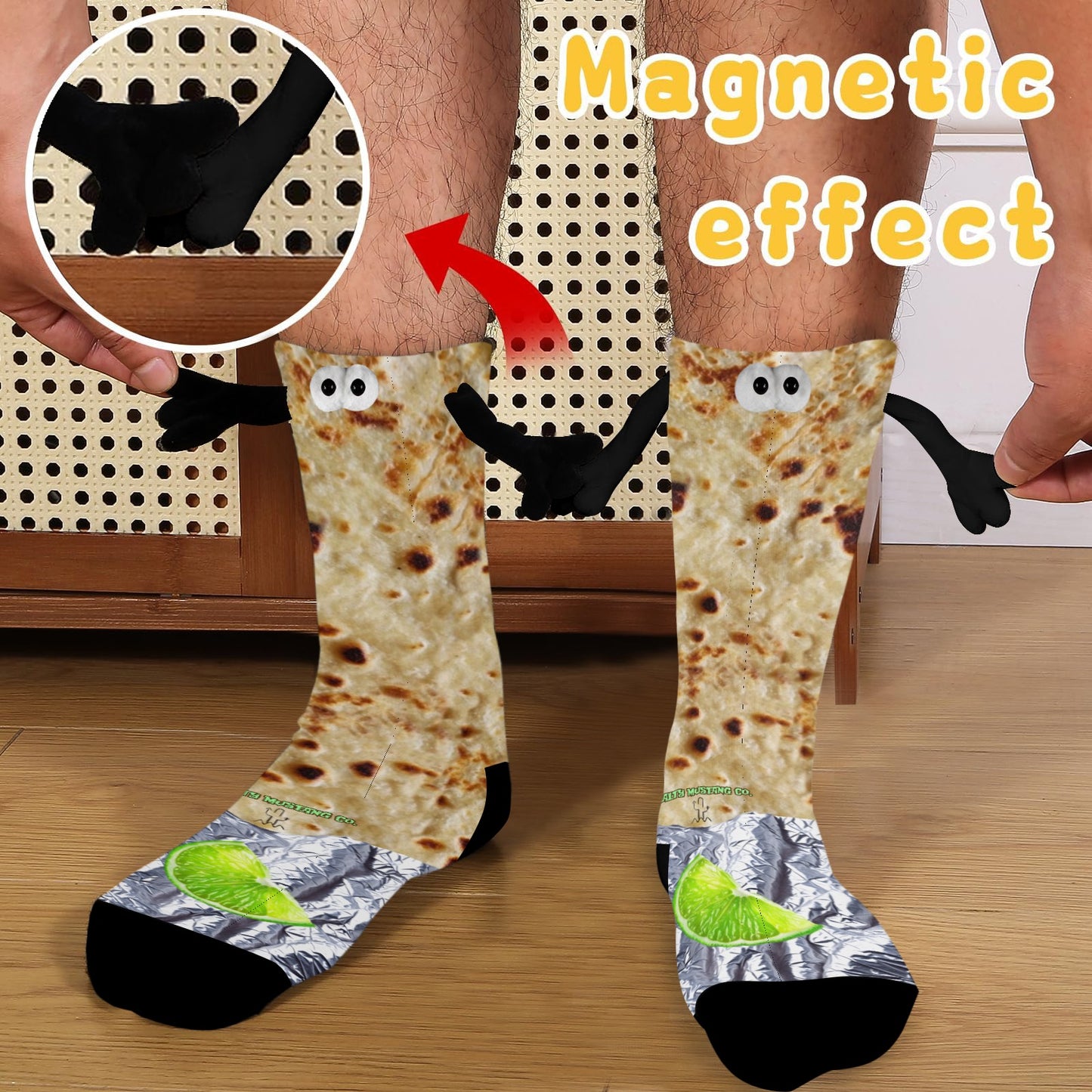 Tortilla & Lime Holding Hands Socks (Men)