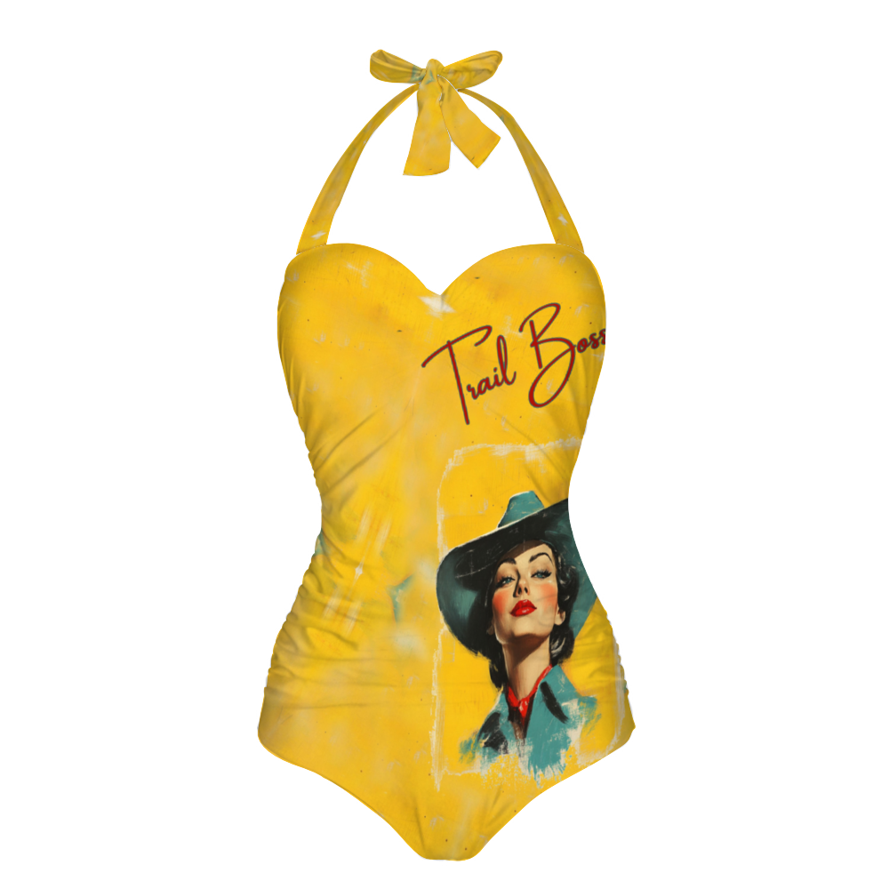 Trail Boss Couture Women's Halterneck One Piece Swimsuit