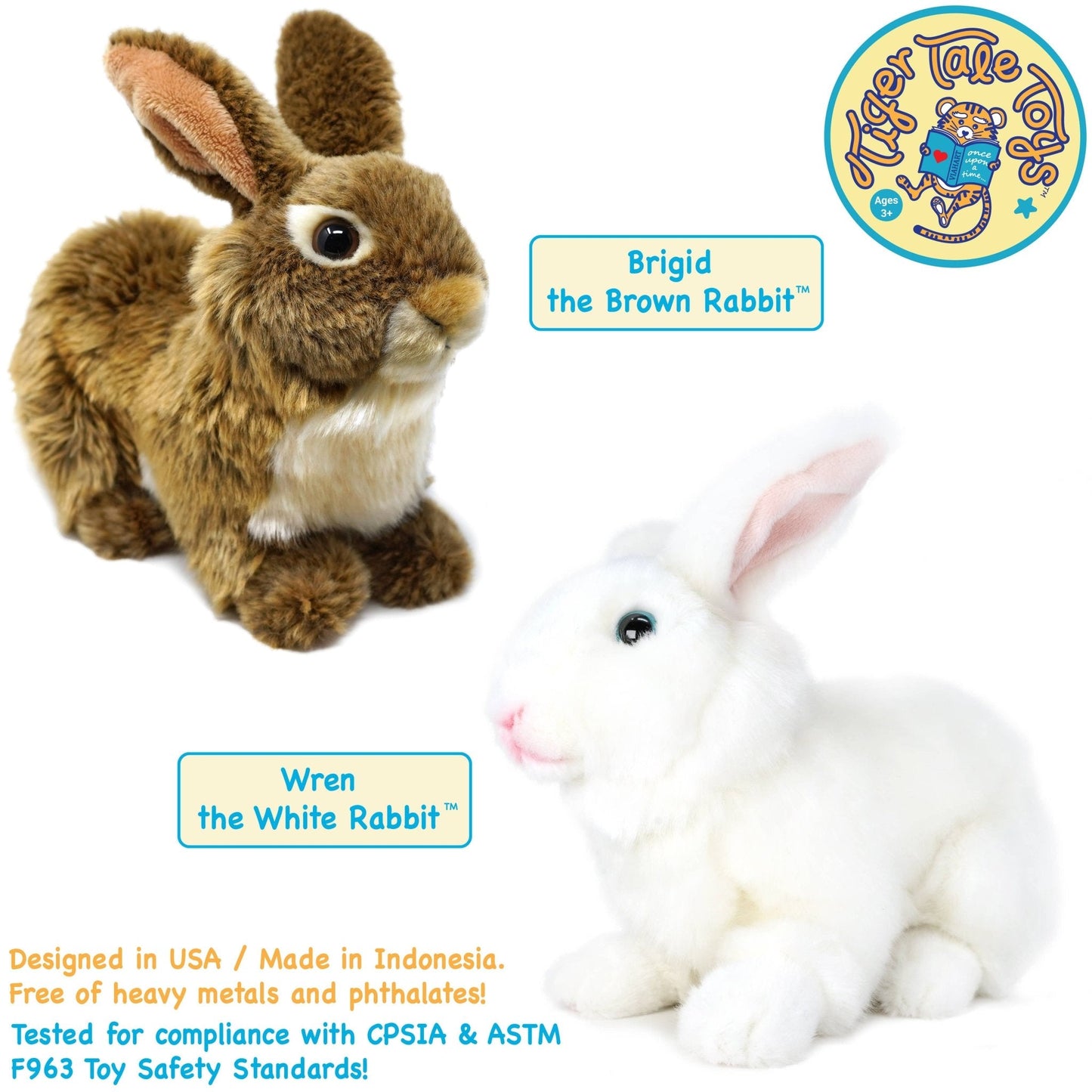 Brigid the Brown Rabbit 10" Plush — Forager Story (5"-Per-Year Teeth)