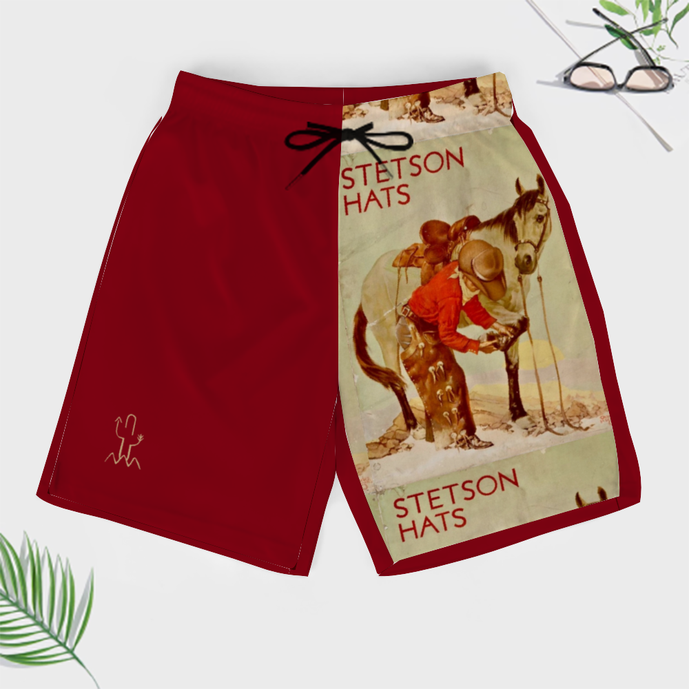 Sound Feet Stetson Poster Men's Mesh Lining Fast Drying Swim Trunks