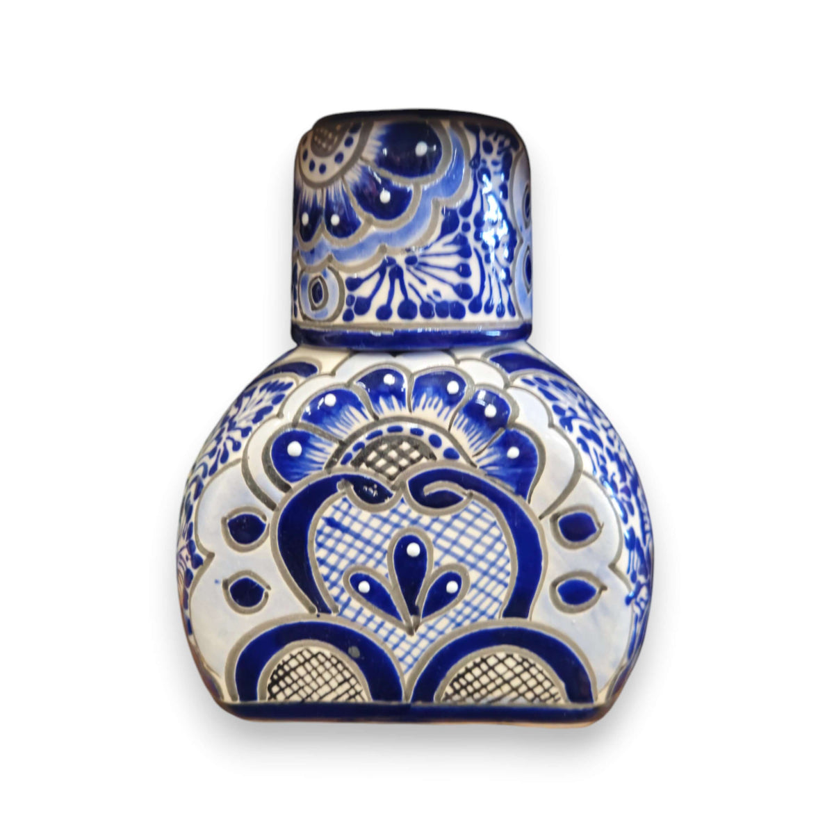 Colorful Talavera Bedside Carafe Set | Handmade Mexican Art