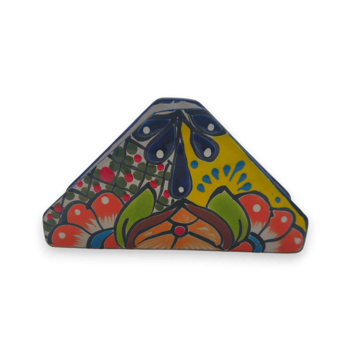 Colorful Talavera Napkin Holder | Mexican Ceramic Table Decor