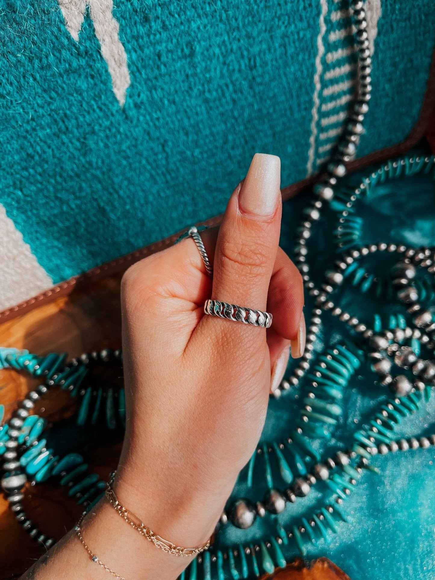 Cuban Sterling Silver Stacker Ring — Western Layering Piece