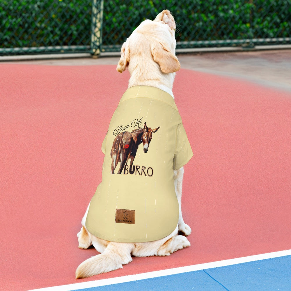 Besa Mi Burro Button Down Pet shirt