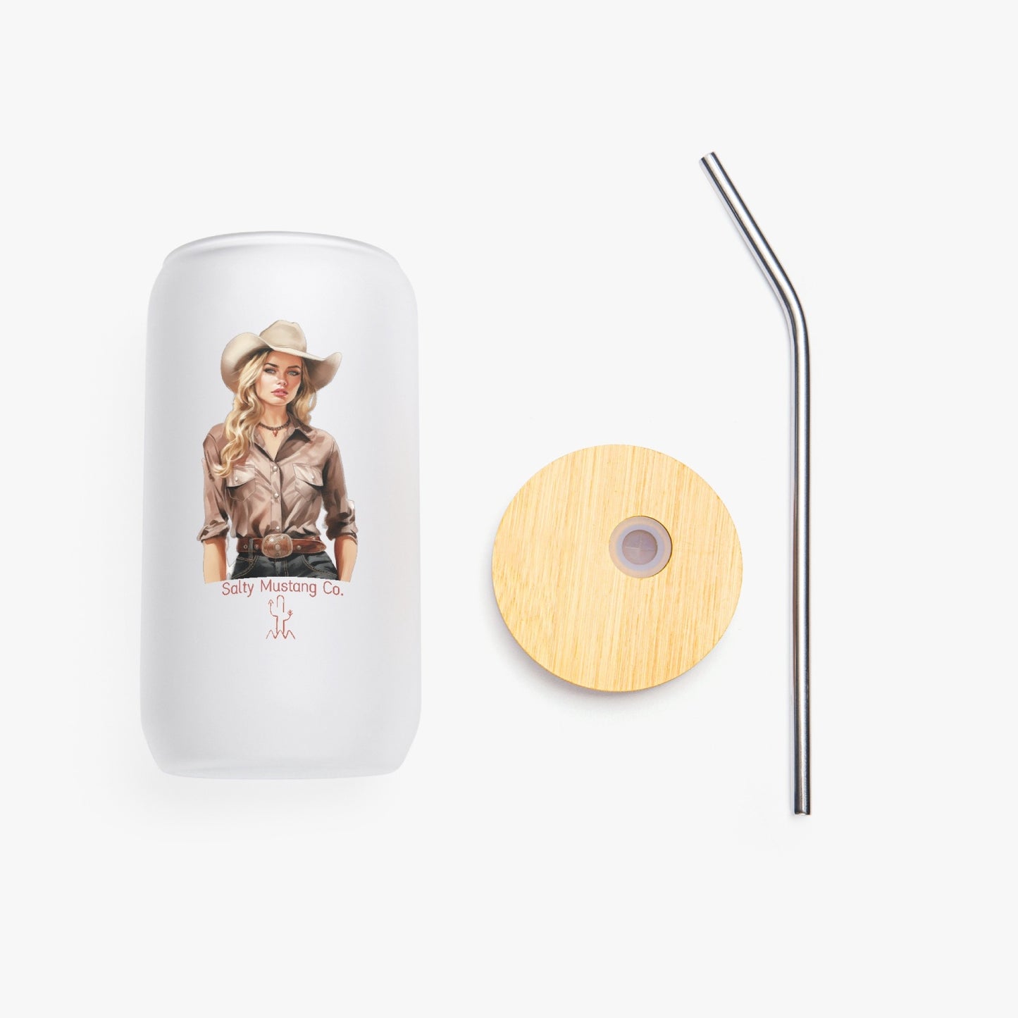 Balmorhea Cowgirl Frosted Glass Cup