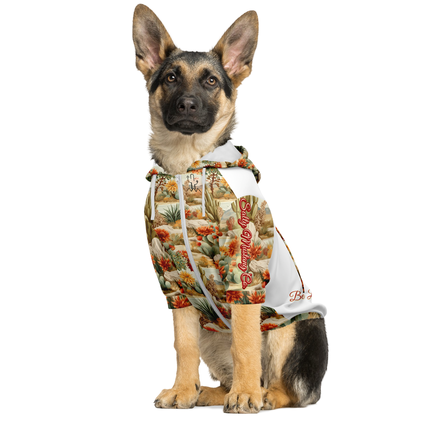 Rose Queen Fashion Dog Zip-Up Hoodie
