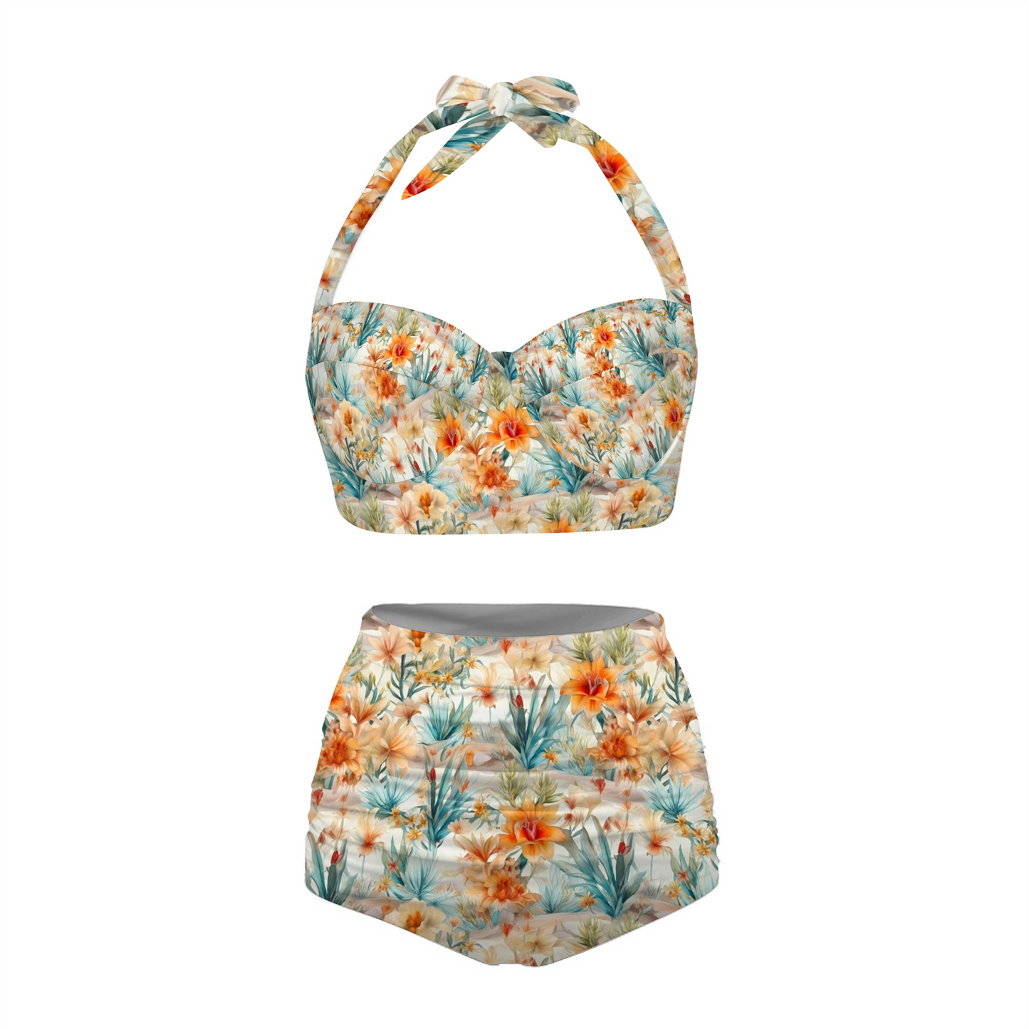 Terlingua Sunrise Women's Two-Piece Halterneck Bathing Suit
