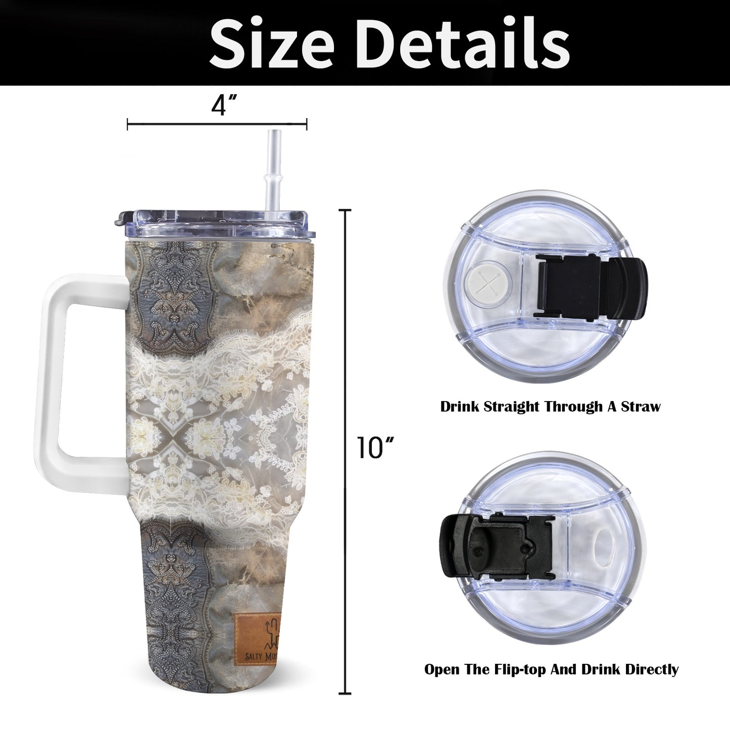 Crossed Lace 40 oz Tumbler