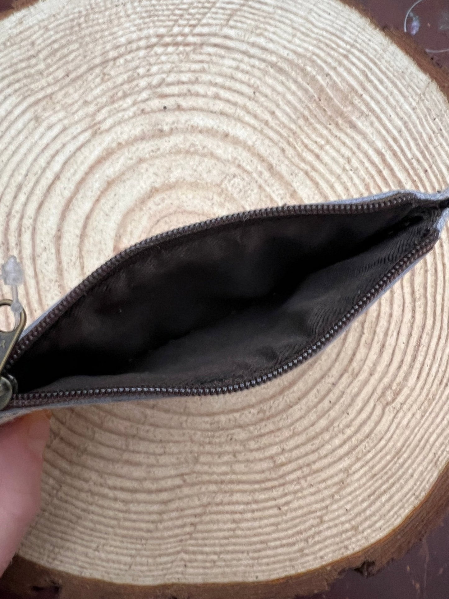 Western Hair-on-Hide Coin Purse — Brown & White Cowhide Mini Accessory