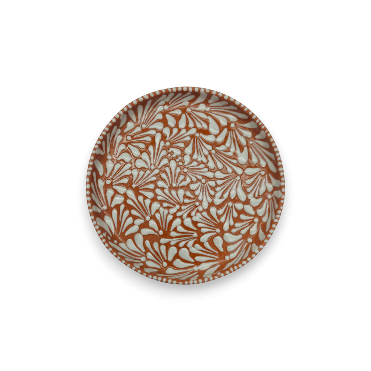 Handmade Talavera Dinnerware Set | Brown & White 4-Piece