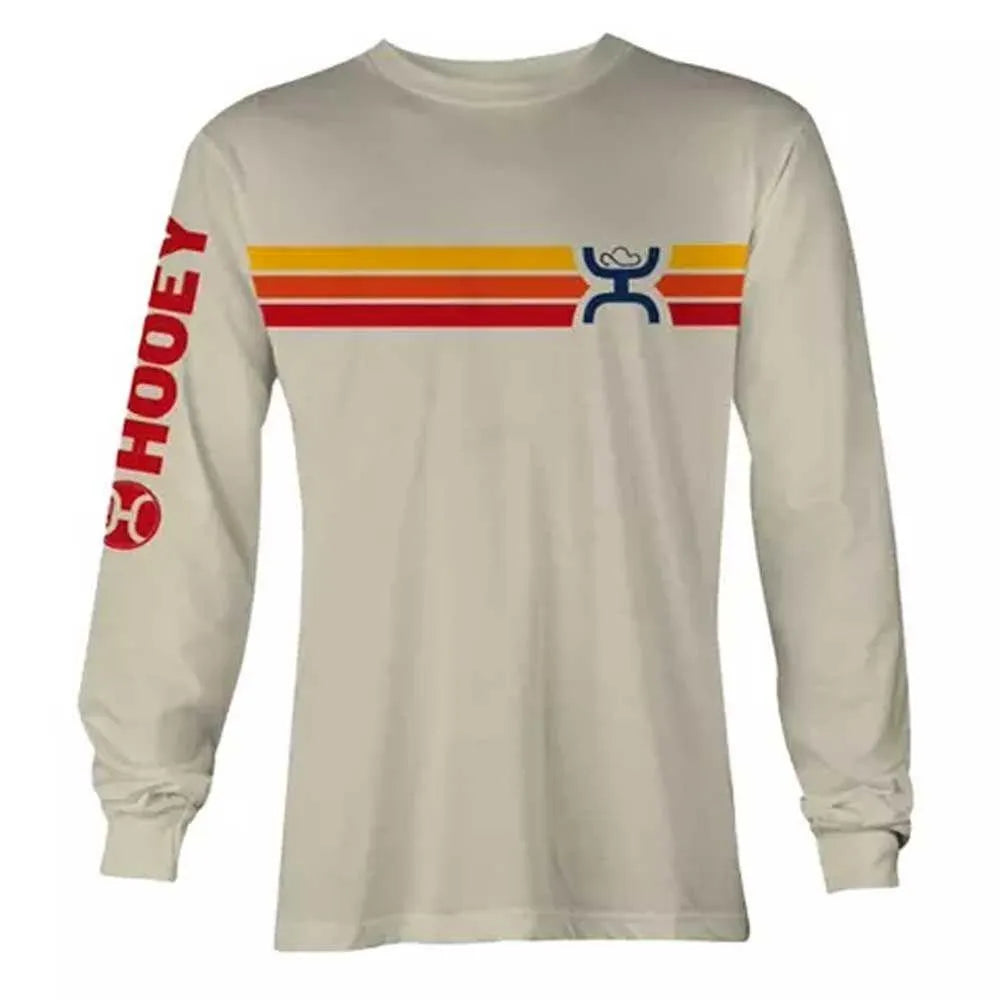 HOOey "Sunset" Cream Long Sleeve - Men's T-Shirt (Closeout)