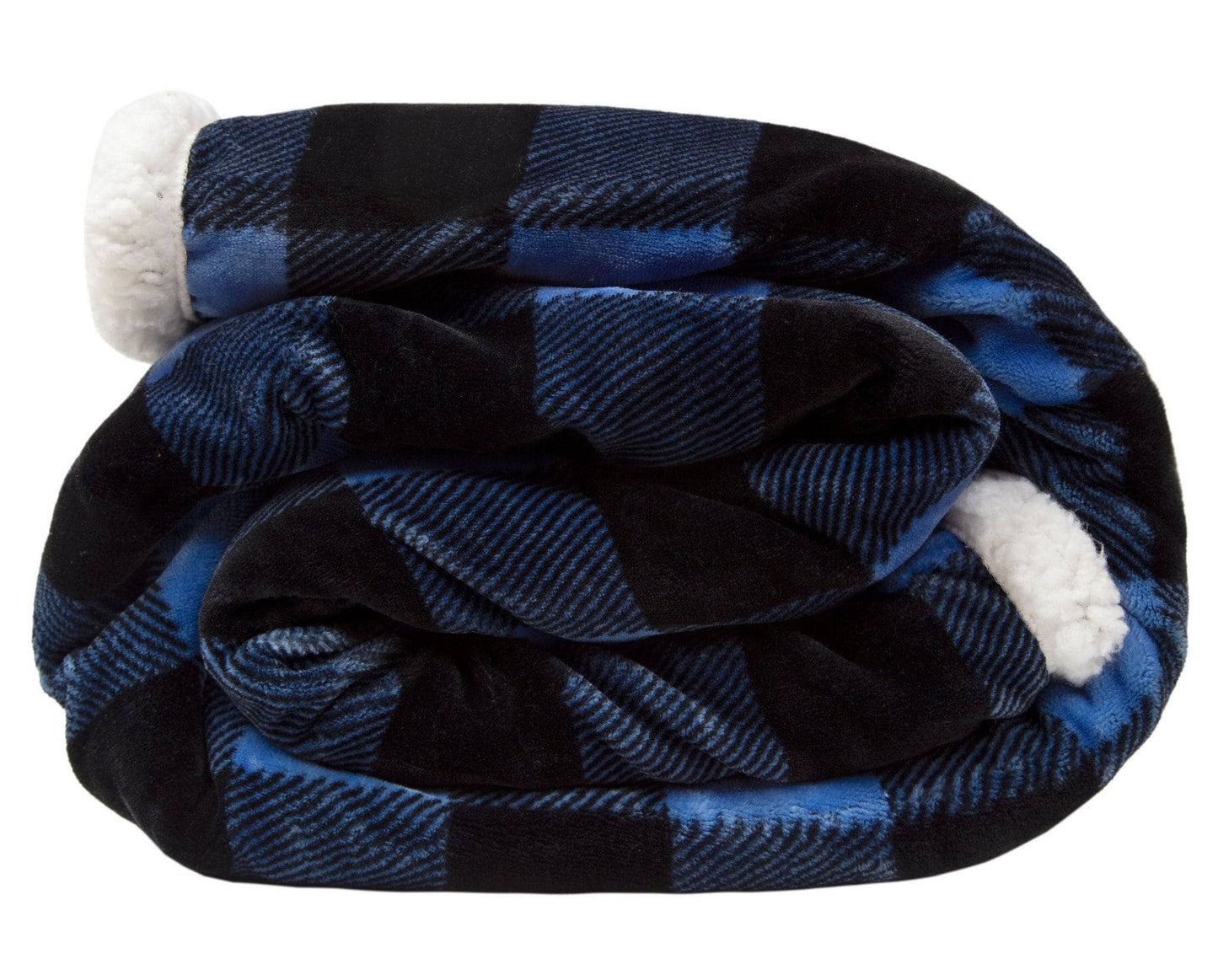 Lumberjack Plaid Plush Sherpa Throw Blanket — Red (54" × 68")