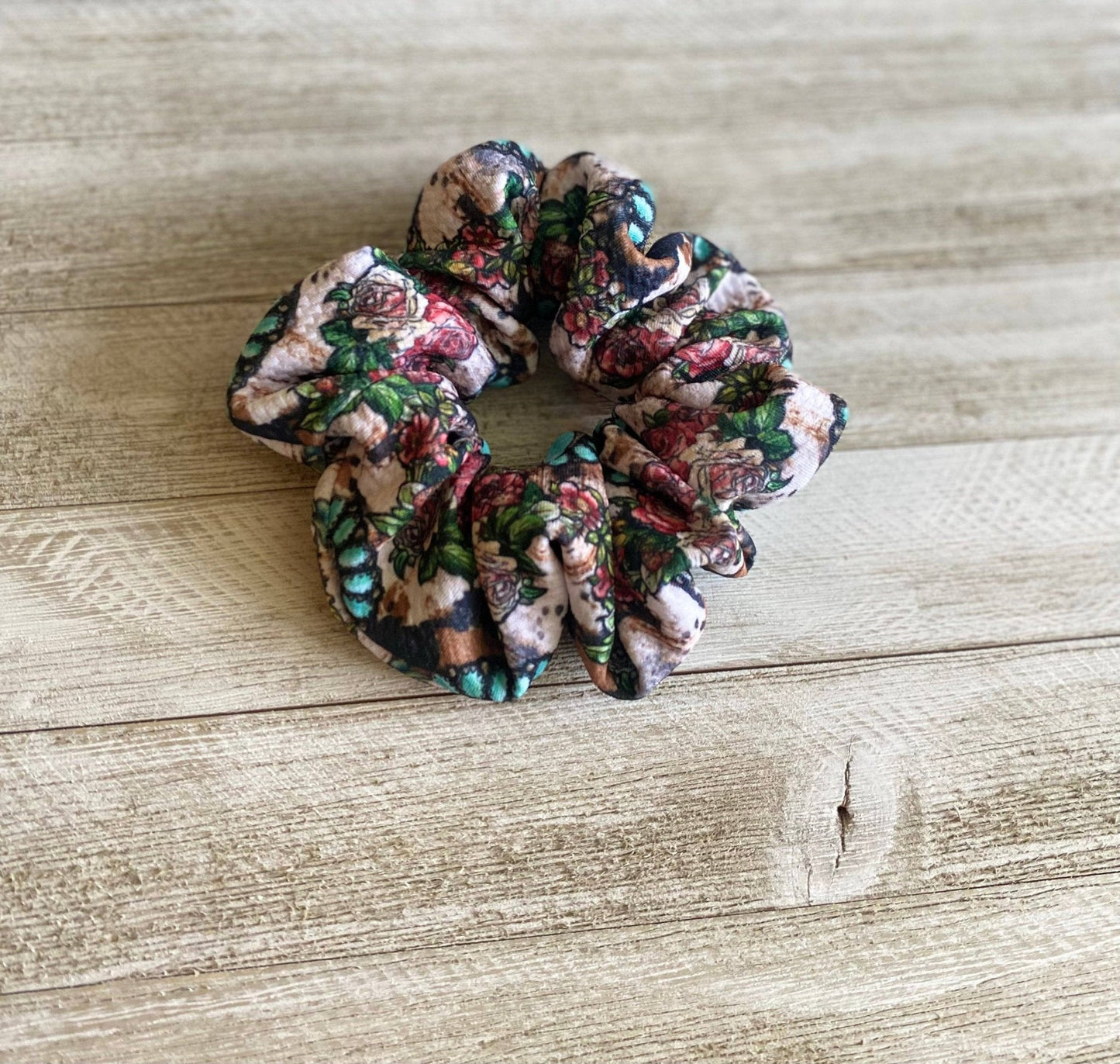 Rustic Sunflower Large Western Scrunchie — Valley Girl Co. Hair Statement