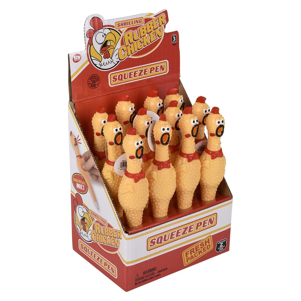 Case of 12 โ 7" Rubber Chicken Pens ๐ ๐๏ธ (Yesโฆ This Is Real Life๐) Funny Gag