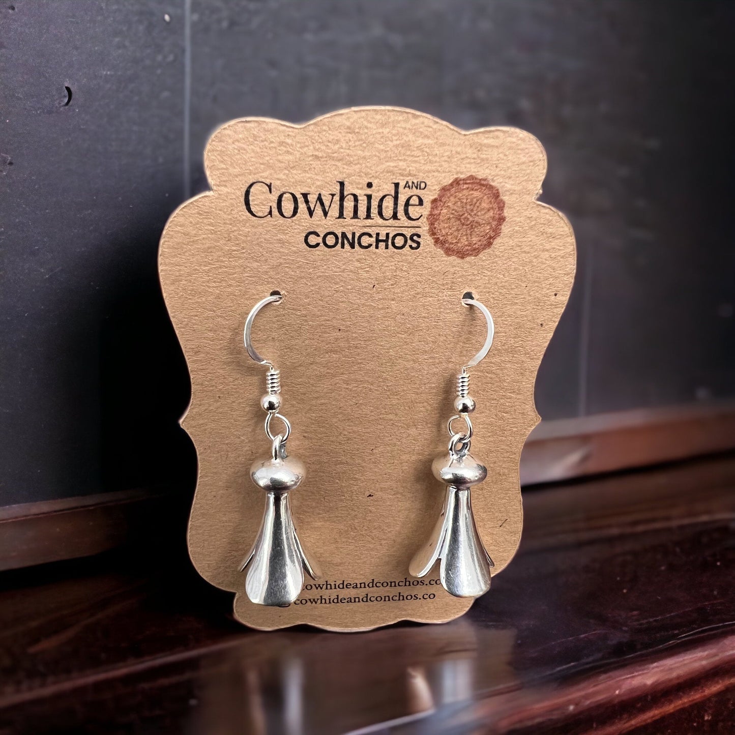 Sterling Silver Squash Blossom Statement Earrings — 21mm Drop