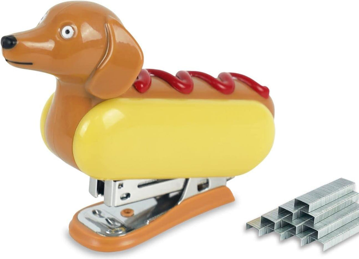 Hotdog Stapler Funny Novelty Office Desk Gag Gift w/ 1000 Staples & Remover🌭📎