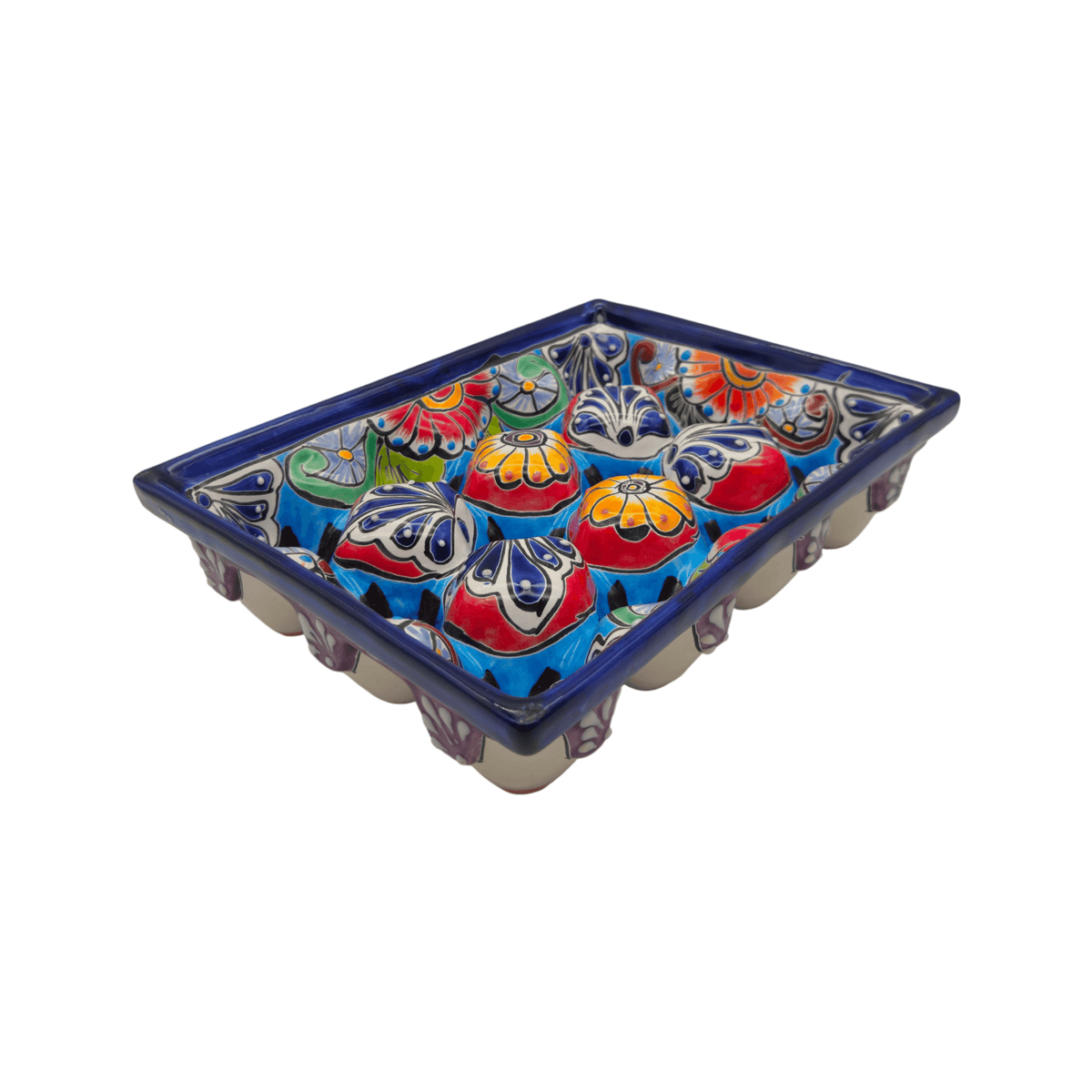 Talavera Egg Crate | Colorful Ceramic Egg Holder
