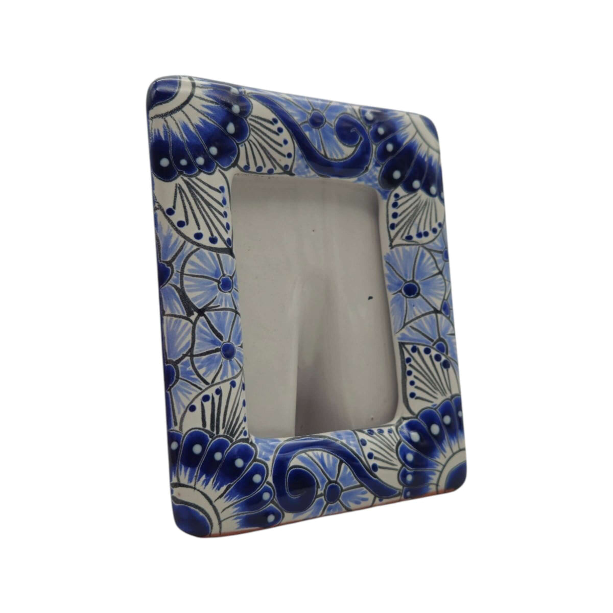 Talavera Picture Frame | Blue & White Floral Design